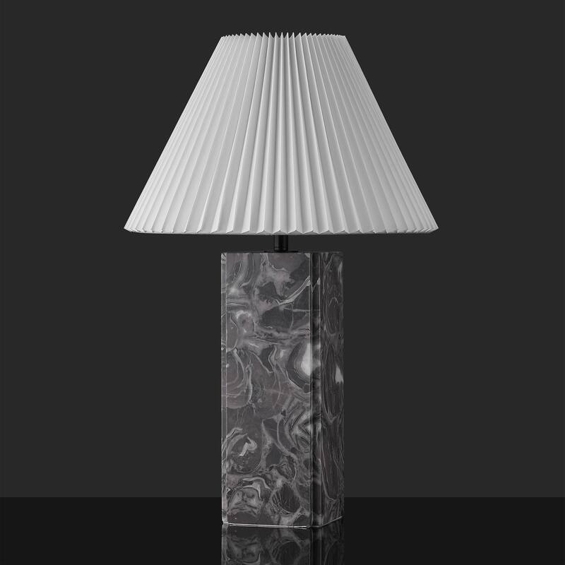 SAFAVIEH Couture Mackenzie Square Marble Table Lamp - 16"W x 16"D x 25"H
