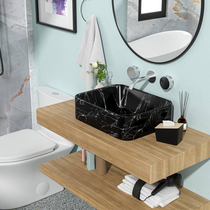 19"x15" Ceramic Rectangular Sink
