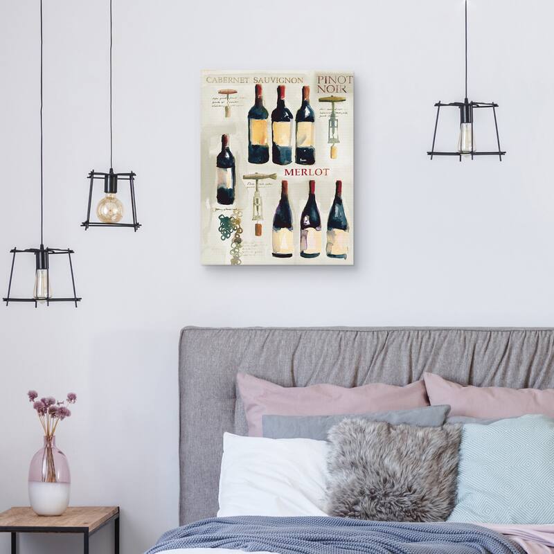 Red Wine Collage by Michael Clark Canvas Art Print