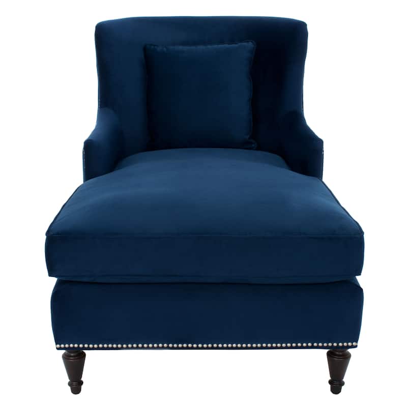 SAFAVIEH Couture Salbjorg Upholstered Chaise Lounger - 33 In W x 63 In D x 38.5 In H - 33Wx63Dx39H