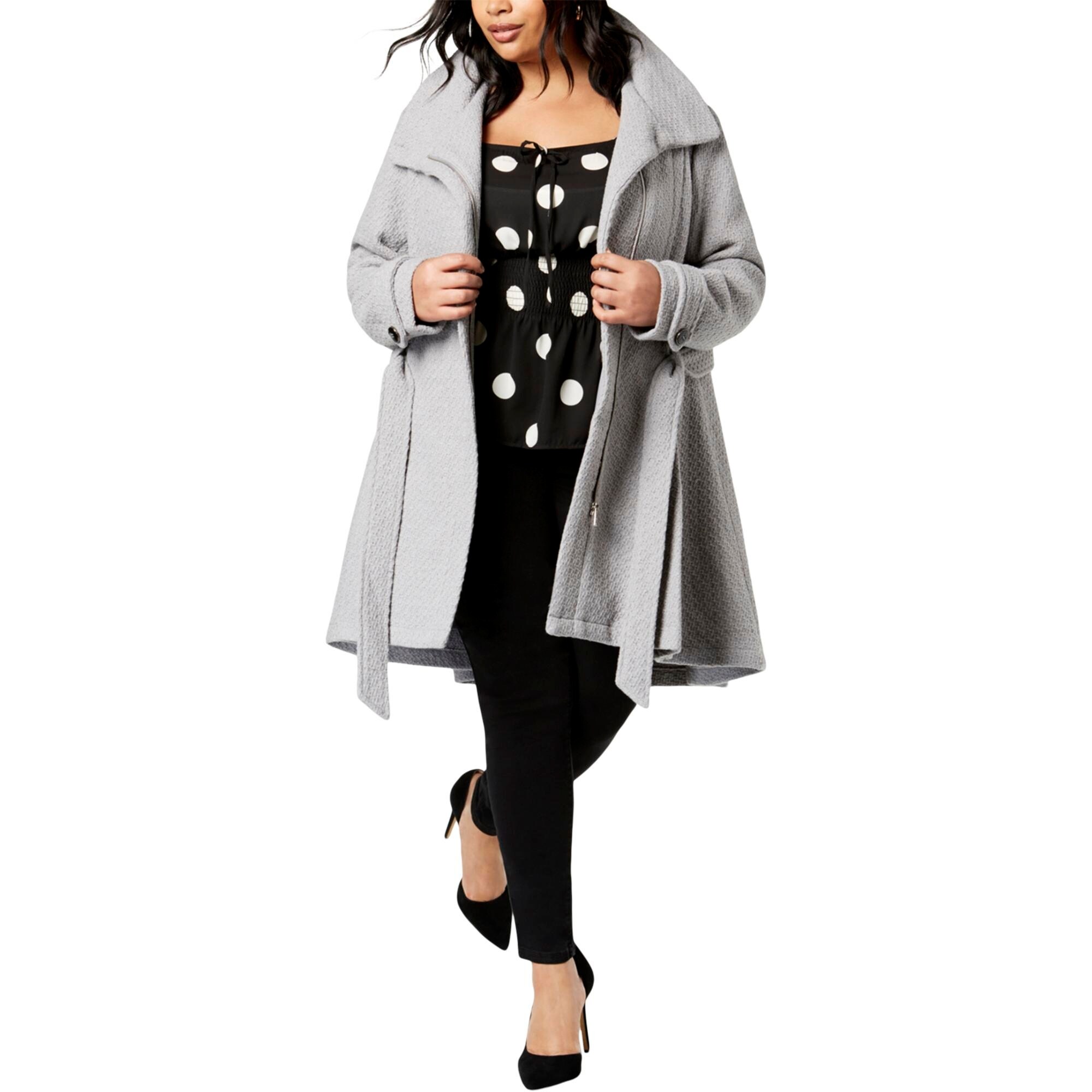 Shop Madden Girl Womens Wrap Coat Belted Winter 1x Overstock 30741329 Black
