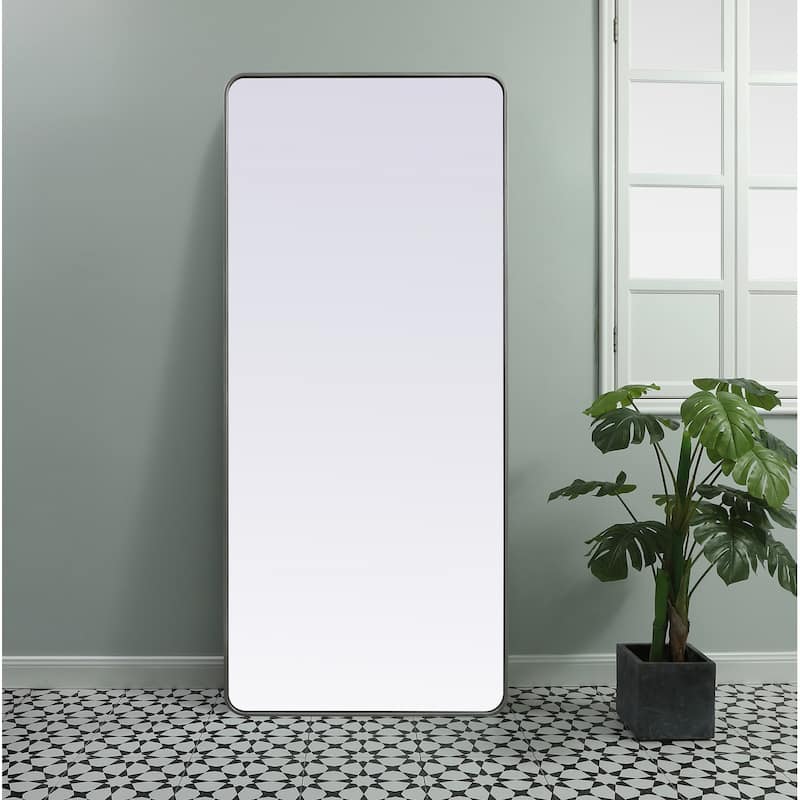 Indigo Home Soft Corner Metal Rectangle Mirror 32x72 Inch
