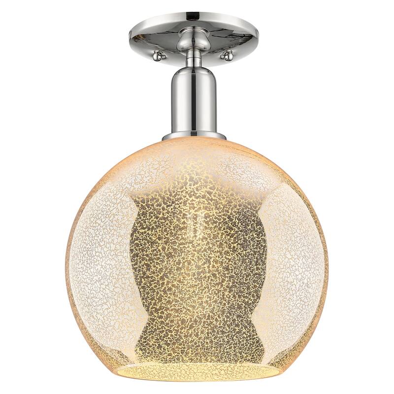 Innovations Lighting 716-1C-14-10 Athens Semi-Flush Athens 10" Wide - Polished Nickel / Mercury