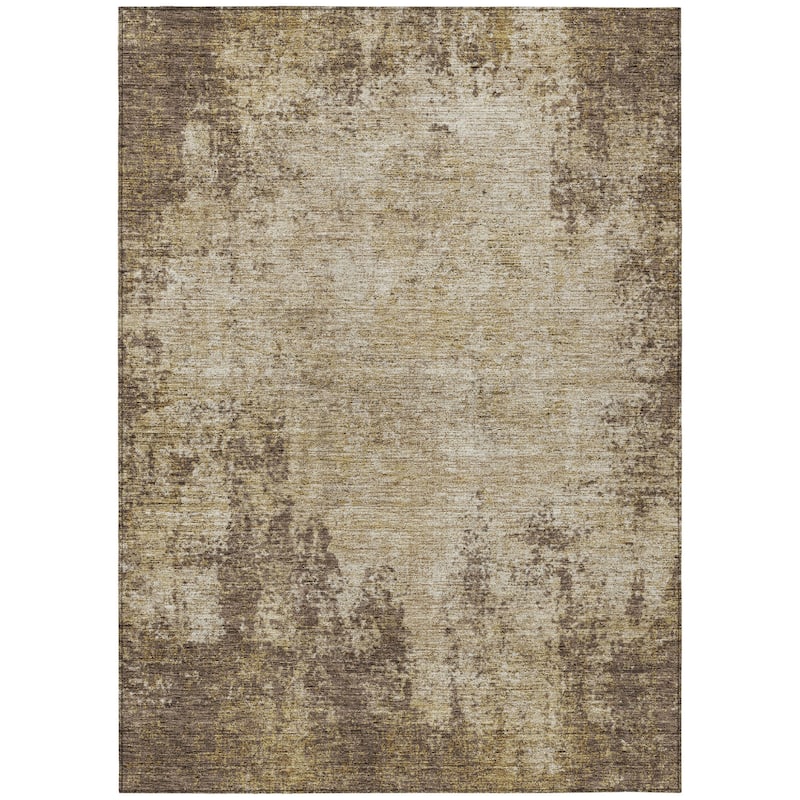 HomeRoots Abstract Transitional Rectangle Outdoor Rug