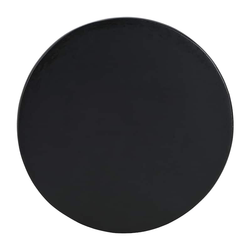 Christopher Knight Home - 13.75'' Modern 3-Layer Sculptural Wave MGO Concrete Accent Side Table, Matte Finish - Black