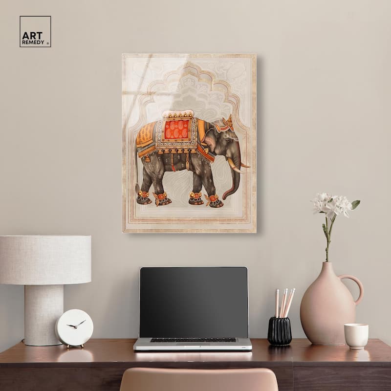Elephant Queen Acrylic by Art Remedy, Ready to Hang
