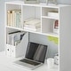 preview thumbnail 2 of 7, Cube White Wood Desk Bookshelf by DormCo