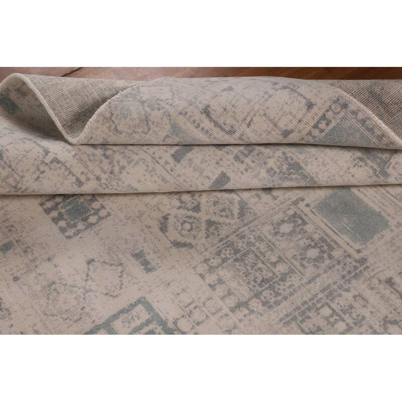 Abstract Oriental Area Rug Handmade Wool Carpet - 5'4"x 7'9"