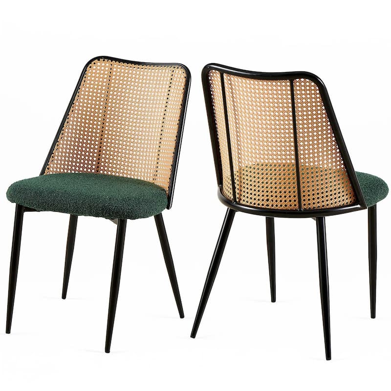 Rattan Dining Chairs Boucle Chairs