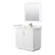 Option White / White Cultured Marble Top / Satin Bronze