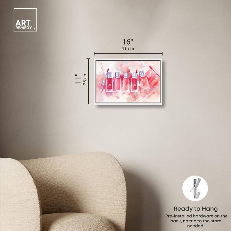 Lip Gloss Splash Canvas by Art Remedy