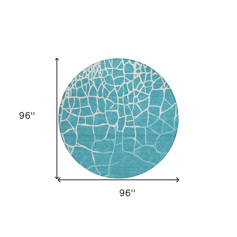 HomeRoots Abstract Transitional Rectangle Outdoor Rug