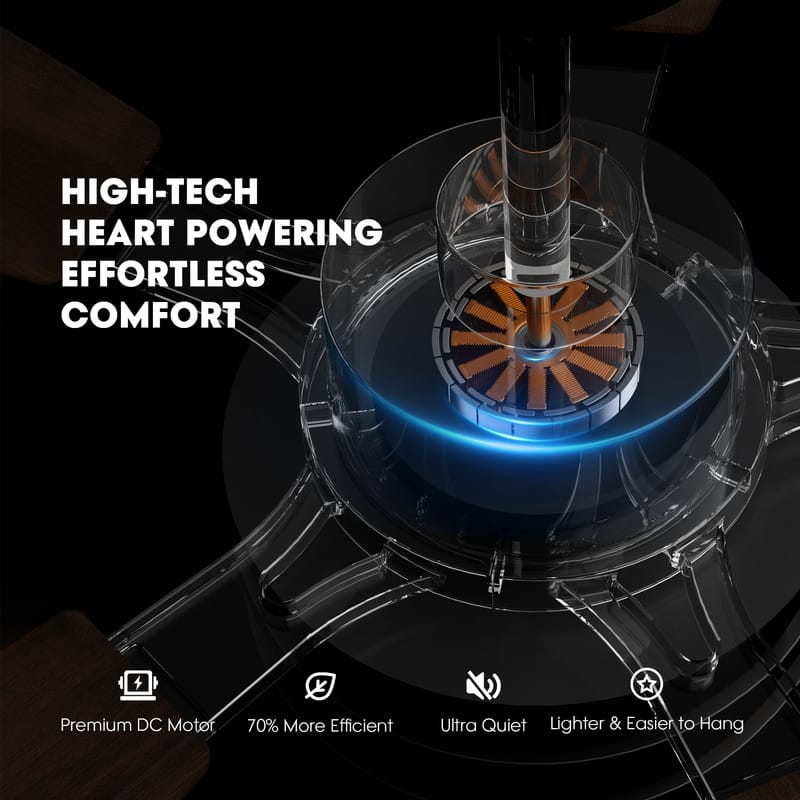 52 Inch Farmhouse Ceiling Fan with Light and Remote Black Industrial Caged Ceiling Fans for Living room - 52 in.