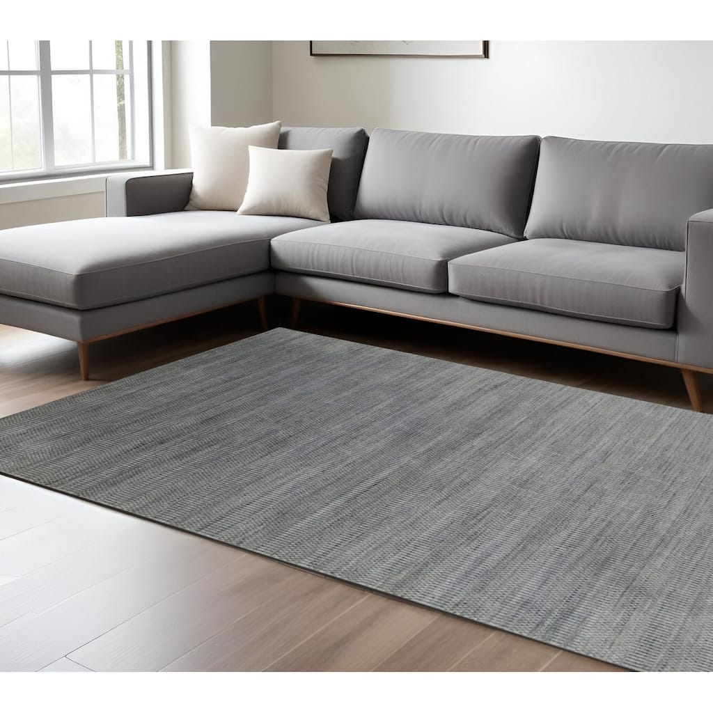 HomeRoots Striped Transitional Rectangle Area Rug