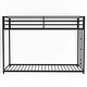 preview thumbnail 10 of 9, Twin over Twin Metal Bunk, Black
