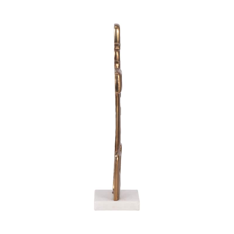 Sagebrook Home Metal 21"H Gold Abstract Table Deco - 5" x 5" x 21"