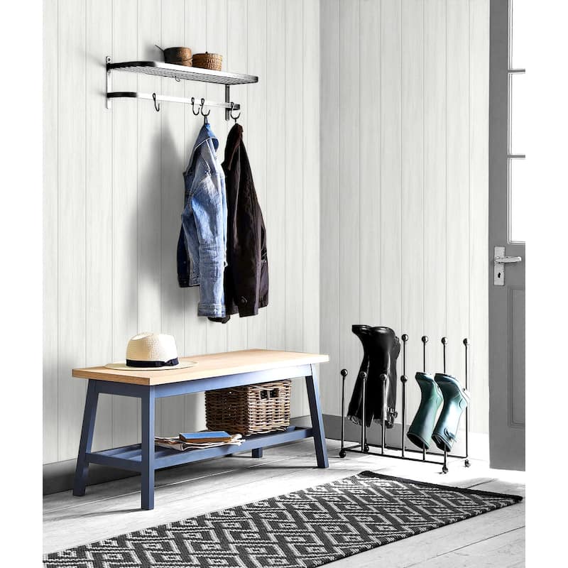 NextWall Wood Panel Peel and Stick Wallpaper