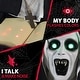 preview thumbnail 3 of 16, Haunted Hill Farm Life-Size Animatronic Witch, Indoor/Outdoor Halloween Decoration, Flashing Green Eyes, Talking, Battery
