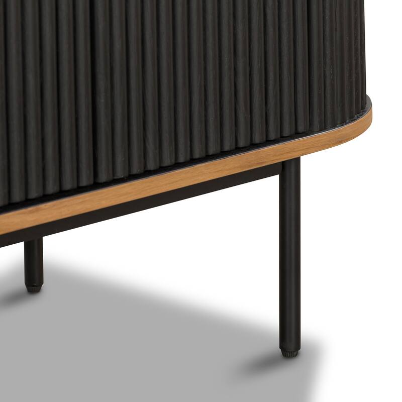 Poly & Bark Noir 65" Oak Sideboard - Includes Storage and Adjustable Shelving