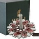 preview thumbnail 2 of 5, Matashi Hand-Painted Floral Spinning Dreidel Gold-Plated w/ Crystals Holiday Ornaments (Pewter) Jewish Decor Hanging Decoration