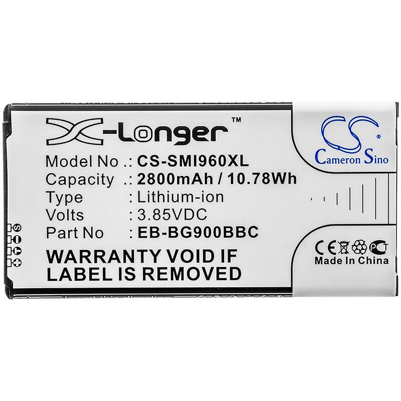 Battery for Samsung Galaxy S5 EB-B900BBE EB-B900BBU EB-BG900BBC GH43-04199A - Black