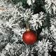 HOMCOM Unlit Slim Flocked Christmas Tree with Stand