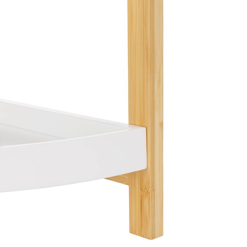 SAFAVIEH Ostilia 3-Tier Corner Storage Shelf - 11.8 In. W x 11.8 In. D x 23.6 In. H - 12Wx12Dx24H