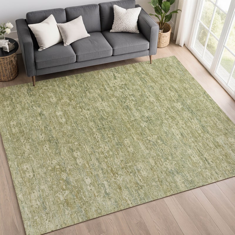 Machine Washable Indoor/ Outdoor Traditional Harmony Chantille Rug