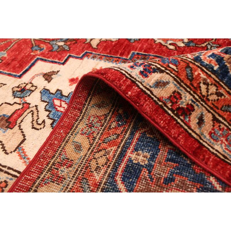 ECARPETGALLERY Hand-knotted Aryana Red Wool Rug - 8'3 x 10'0