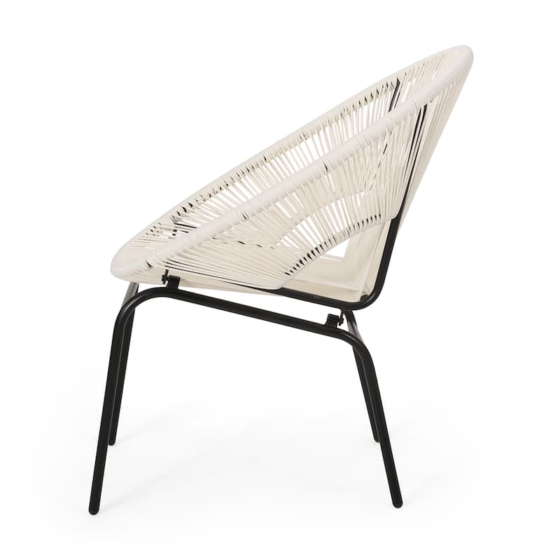 Nusa Outdoor Modern Rattan Club Chair (Set of 2) by Christopher Knight Home