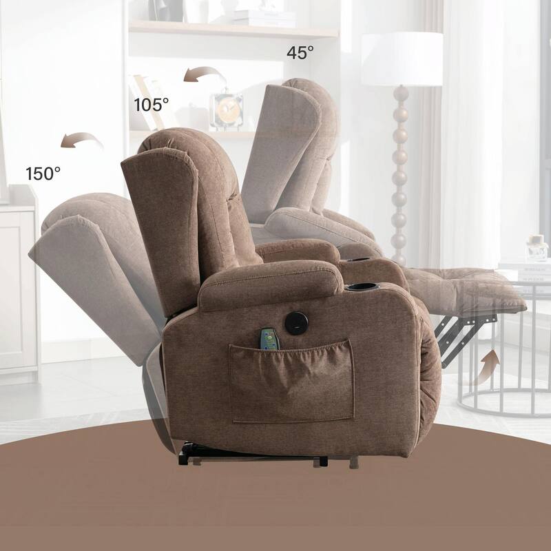 Power Lift Recliner Chair for Elderly with Heat, Massage, and USB Port
