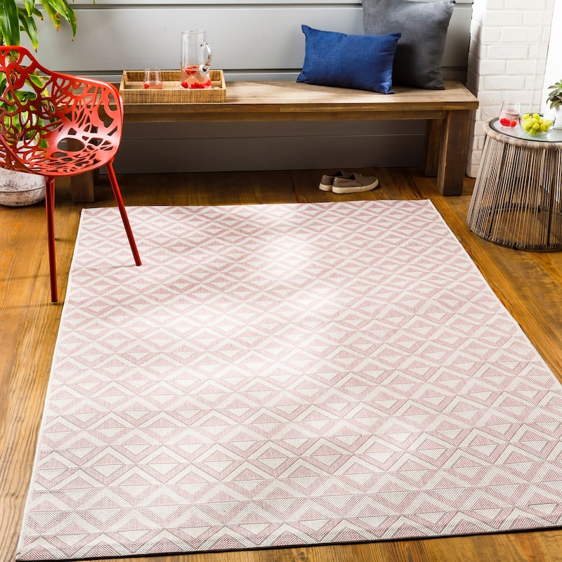 Livabliss Keller Indoor/ Outdoor Diamond Stripe Area Rug