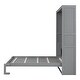 preview thumbnail 10 of 16, Murphy Bed Queen Size Wood Foldable Wall Bed Frame with Shelves Gray - Queen