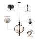preview thumbnail 20 of 24, LALUZ Modern 3-Light Black Gold Chandelier Frosted Glass Kitchen Island Light