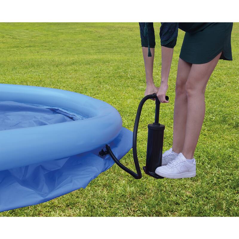JLeisure Prompt Set & Orange Inflatable Outdoor Backyard Swimming Pool (2 Pack) - 11.62