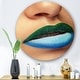 Designart 'Close Up Lips With Fashion Make Up and Brackets' Modern ...