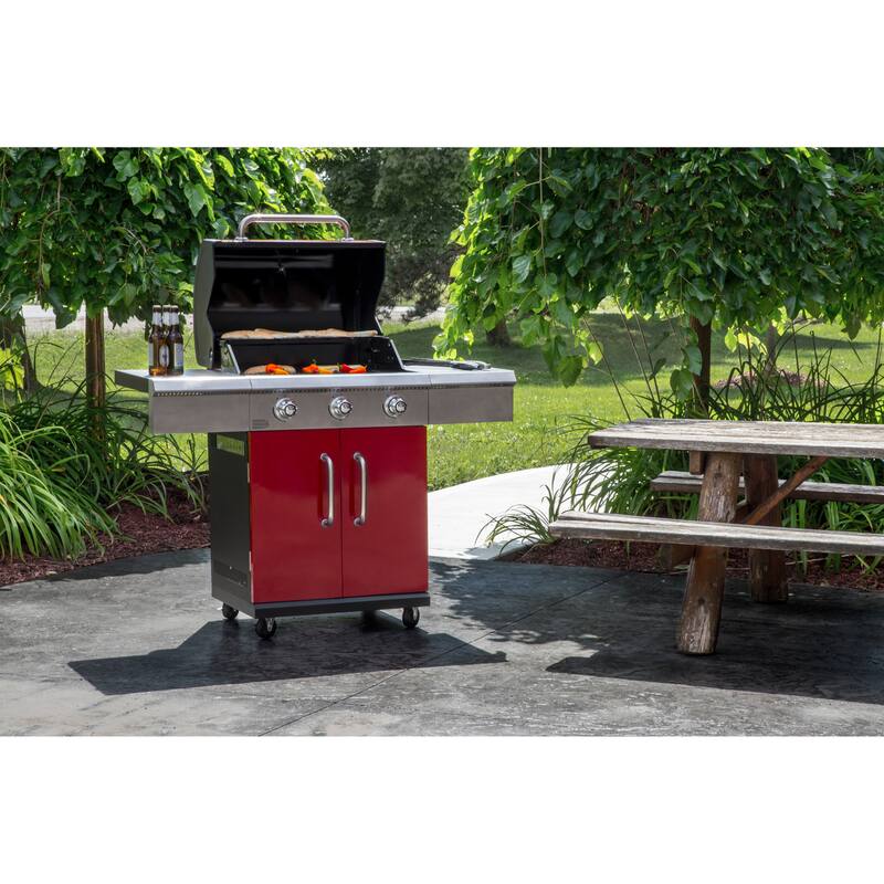 Dyna-Glo 3 Burner Red LP Gas Grill