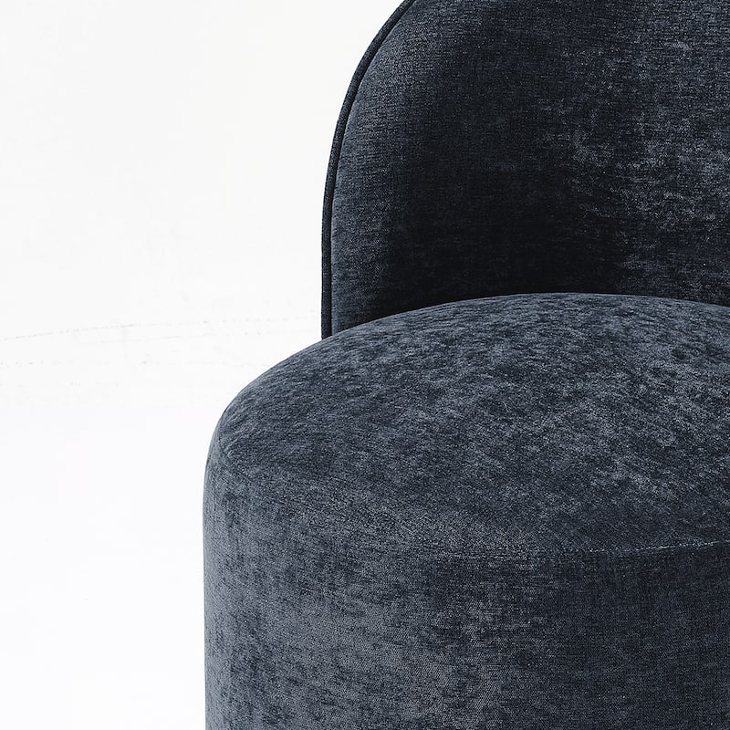 Modern Armless 360-Degree Swivel Dining Chair Barrel Chair