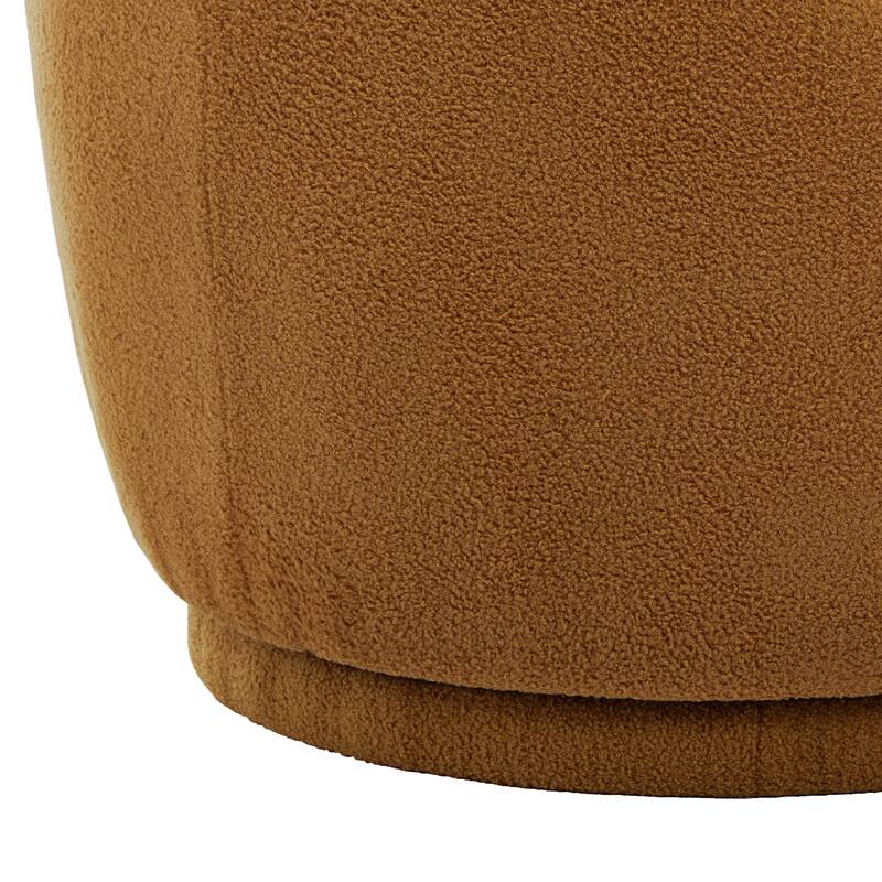 Upholstered Boucle Swivel Barrel Chair