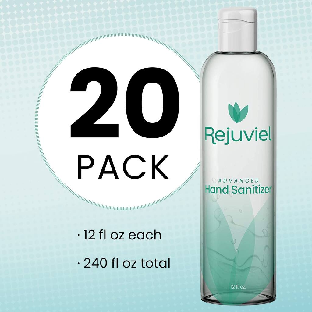 Rejuviel Advanced Gel Hand Sanitizer 12 oz. - Pack of 20