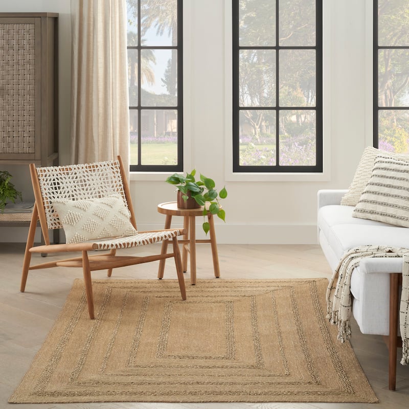 Nourison Natural Seagrass Indoor/Outdoor Solid Area Rug
