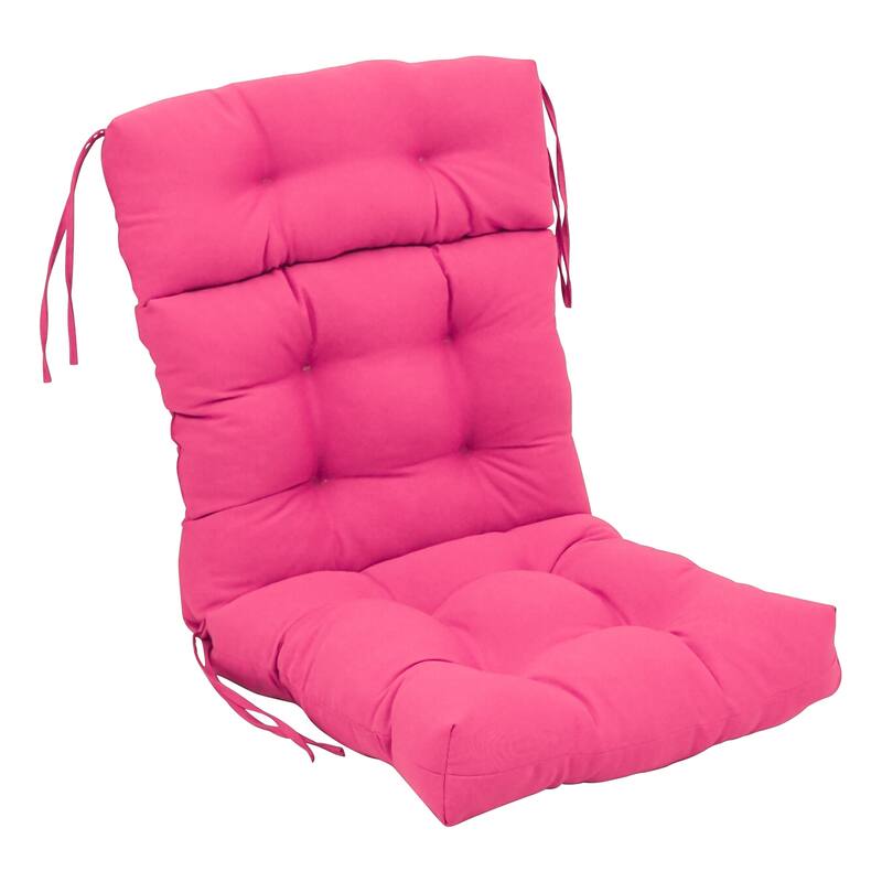Multi-Section Tufted Twill Seat/Back Chair Cushion (Multiple Sizes) - 22 x 45 - Bery Berry