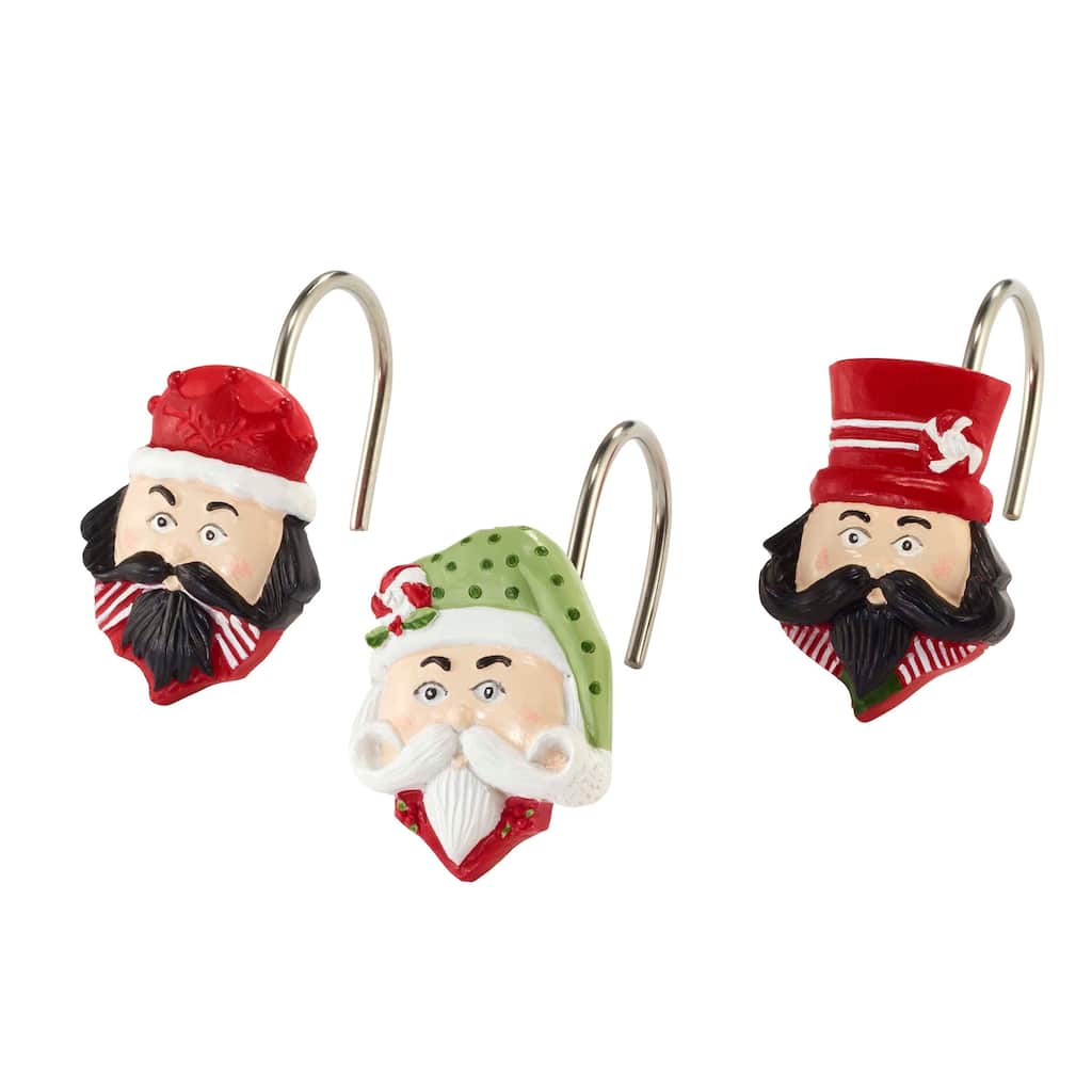 Avanti Peppermint Nutcracker Shower Hooks - Multicolor