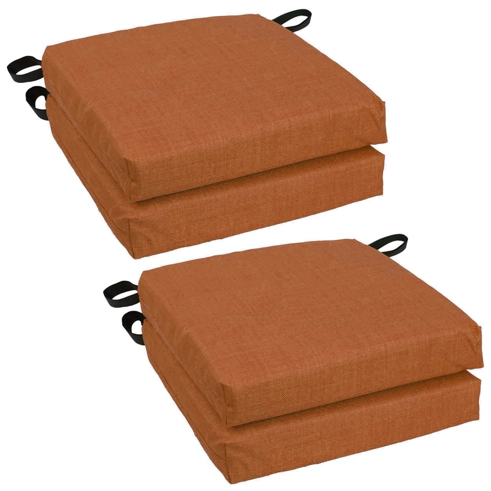 16-inch Indoor/Outdoor Solid Chair Cushions (Set of 4) - 16 x 16