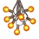 preview thumbnail 6 of 12, 100 Foot G40 Outdoor Globe Patio String Lights - Set of 125 G40 Globe Bulbs Orange
