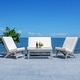 preview thumbnail 8 of 75, SAFAVIEH Outdoor Chaston 4-Piece Conversation Patio Set with Accent Pillows