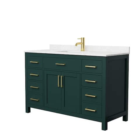 Beckett 54-Inch Transitional Marble Top Single Vanity