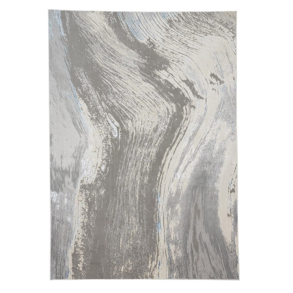 Zaxiw Abstract Modern Non Skid Woven Area Rug By HomeRoots - 8' x 10'