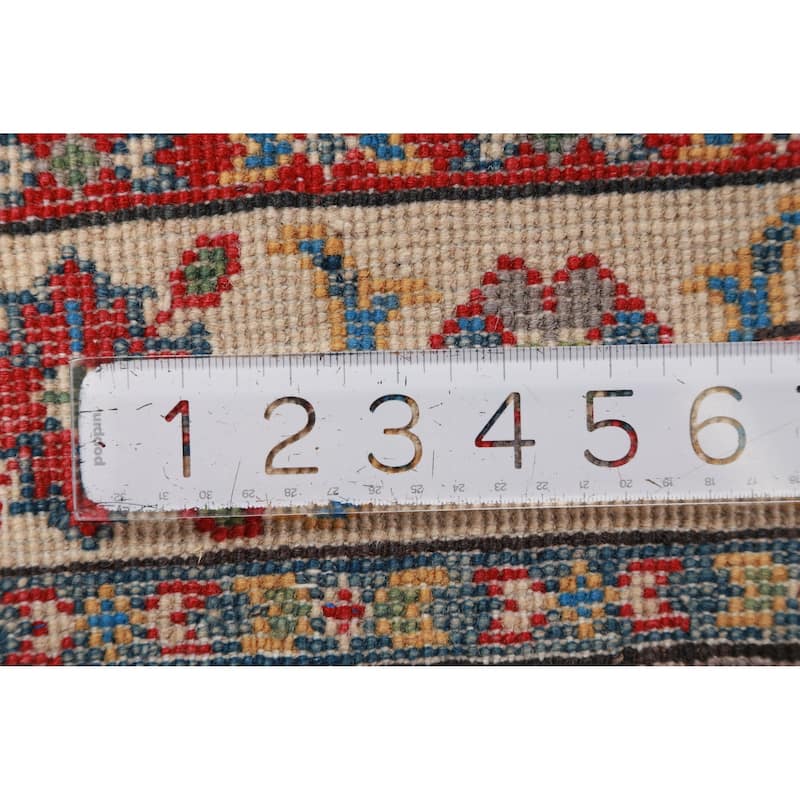 Gray Kazak Oriental Accent Foyer Rug Handmade Wool Carpet - 2'0"x 3'0"