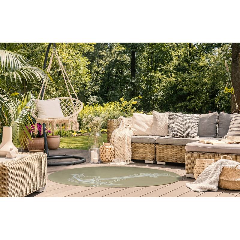 Anchored Nautical Indoor/Outdoor Rug